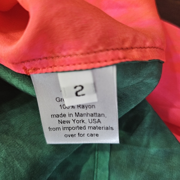 Rachel Comey The Jest Silk Neon Color Block Oversized Top Sz. 2 - Picture 6 of 10